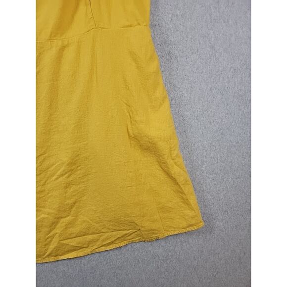 Old Navy Linen Blend Yellow Fit & Flare Tie Strap Tunic Top Mini Dress Plus XXL - Picture 5 of 11